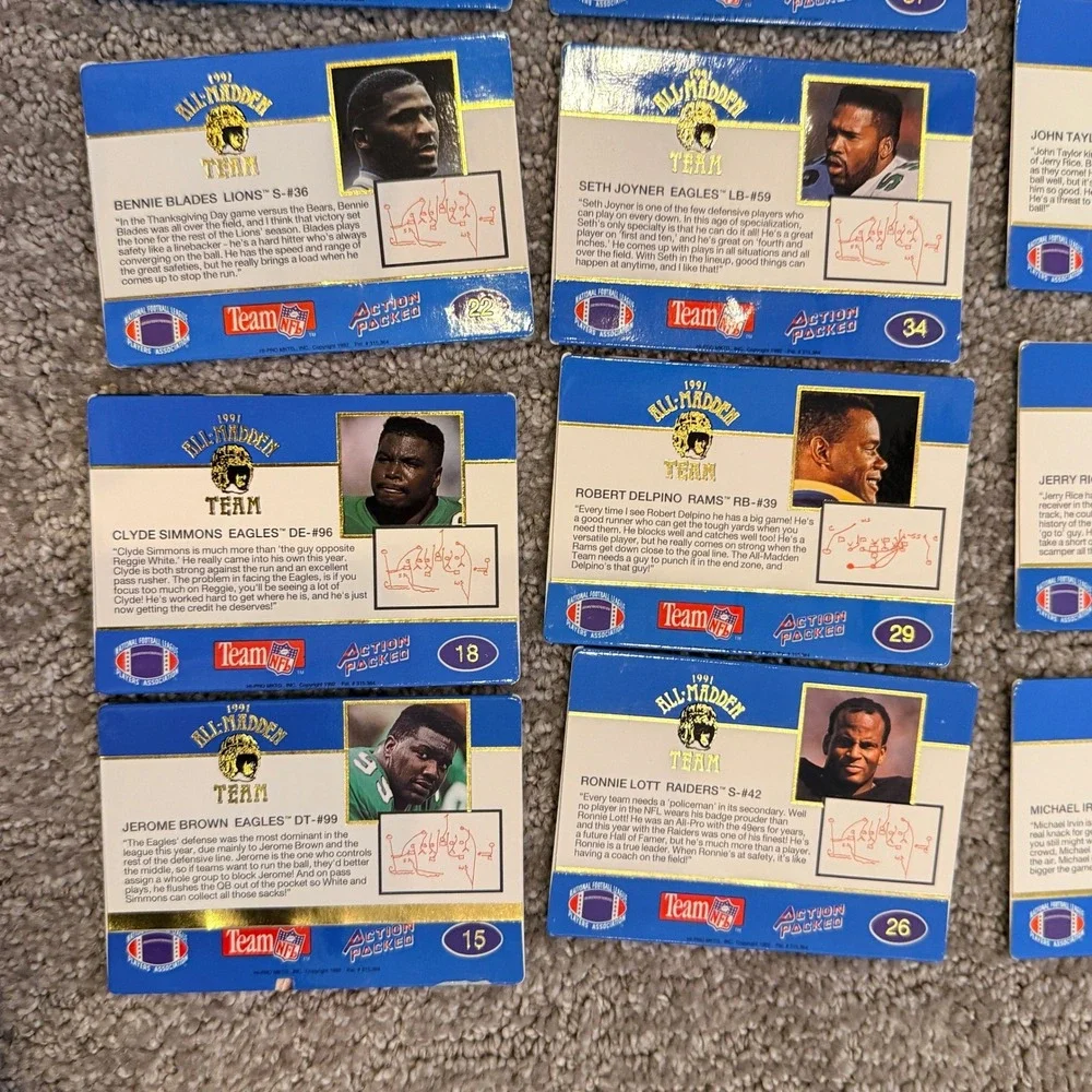 Pro Set 1991 The All-Madden Team Football Cards Lot Jerry Rice Irvin Lott 27pc